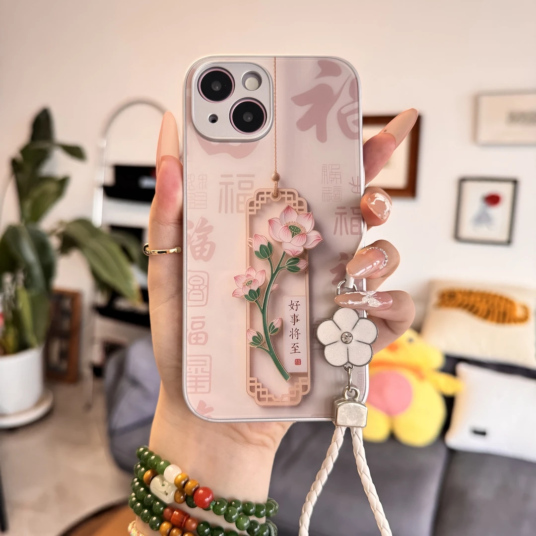 好事将至【银玻璃】适用于苹果/华为/vivo/oppo/小米手机壳防摔壳