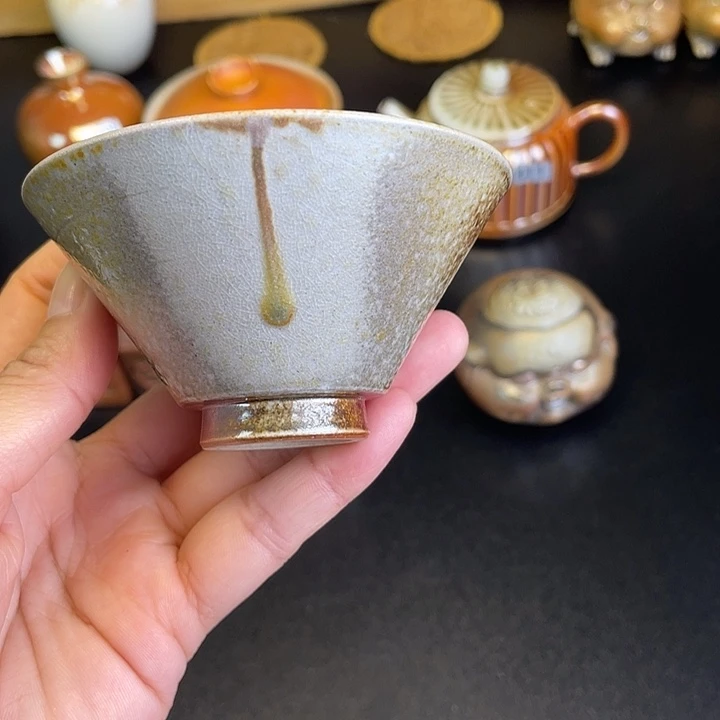 燃薪柴烧茶器斗笠杯