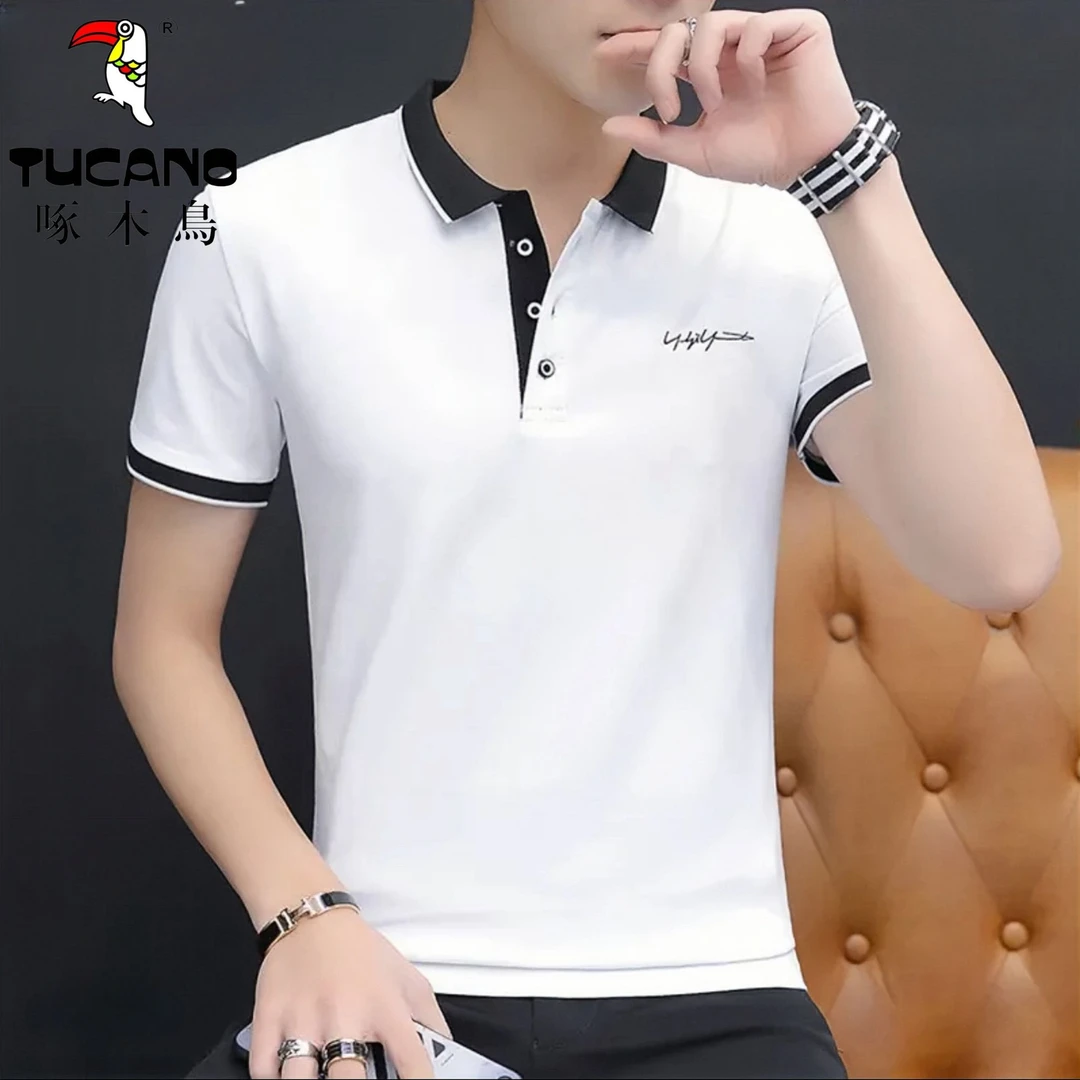 TUCANO/啄木鳥冰丝短袖t恤男士2025夏季新款韩版透气半袖男POLO衫