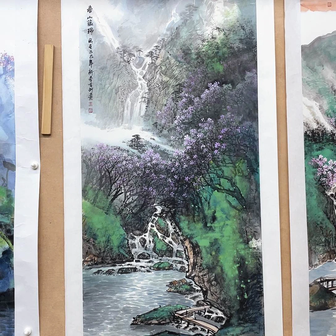 国画瑞*手绘国画，原创山水，李有训