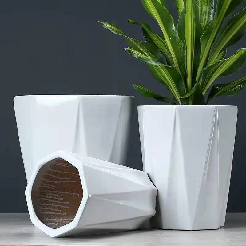 花盆陶瓷大号特大清仓家用简约带托盘创意绿萝吊兰多肉小花盆新款