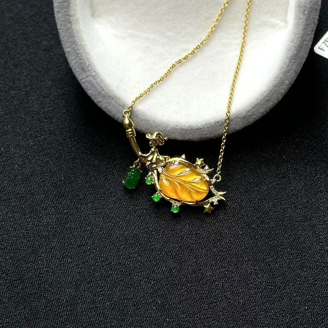 【睿泽鉴宝】18K翡翠颈饰  FZB0118-425