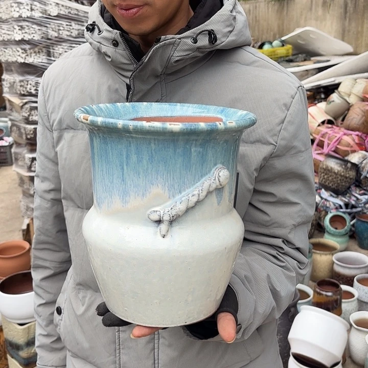 红陶白微瑕口径20高度23