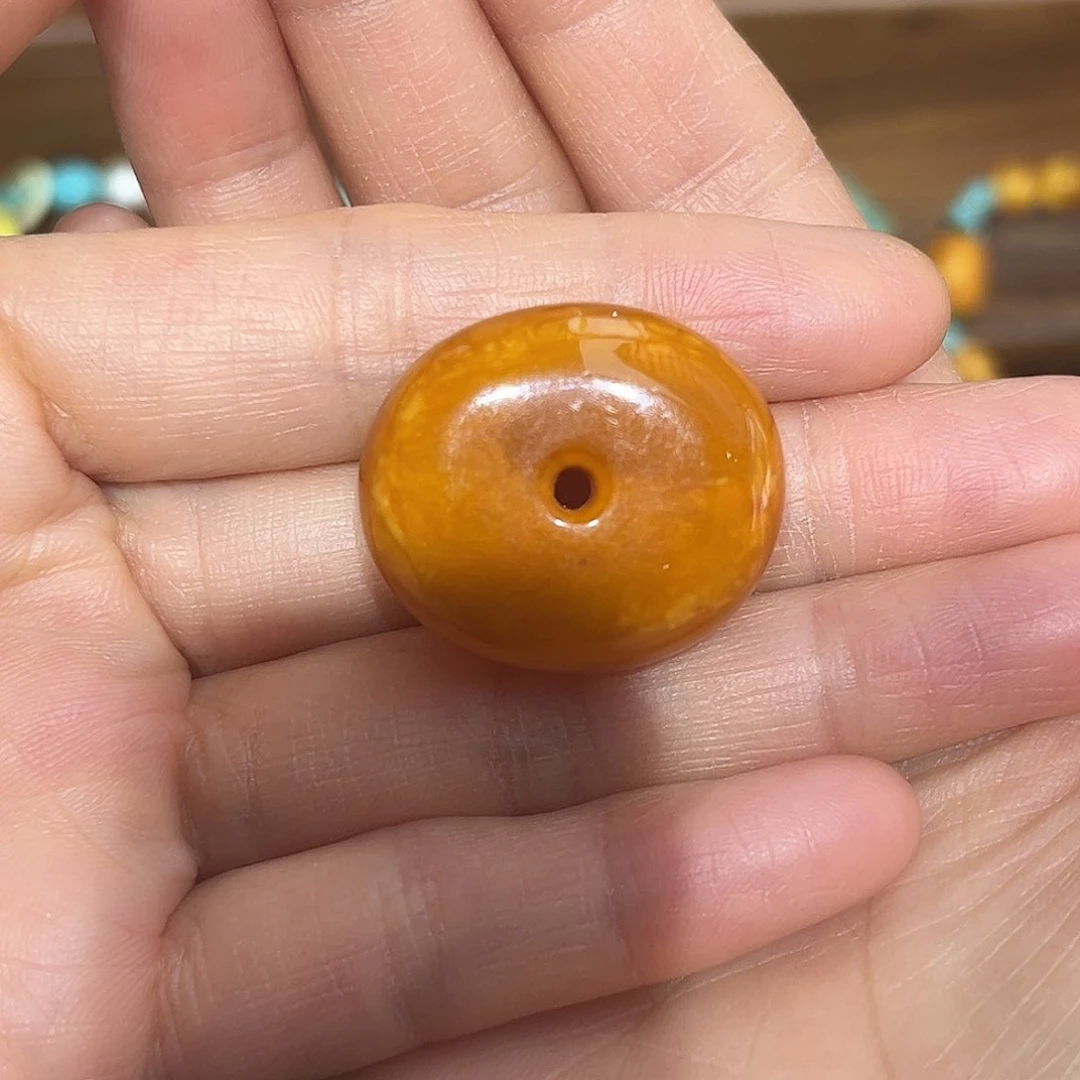 琥珀颈饰未镶嵌蜜蜡扣