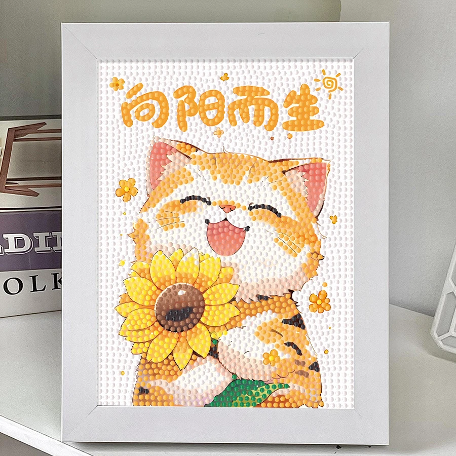 发财鼠卡皮巴拉可达鸭钻石画招财猫儿童手工diy贴钻玩具摆台画