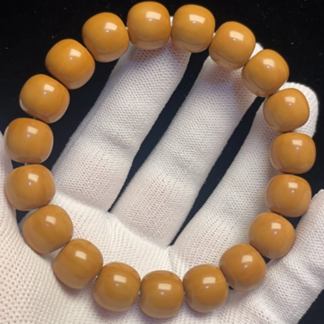 【跃亿甄选】全品龙岩老型桶珠猴头文玩核桃手串尺寸12+