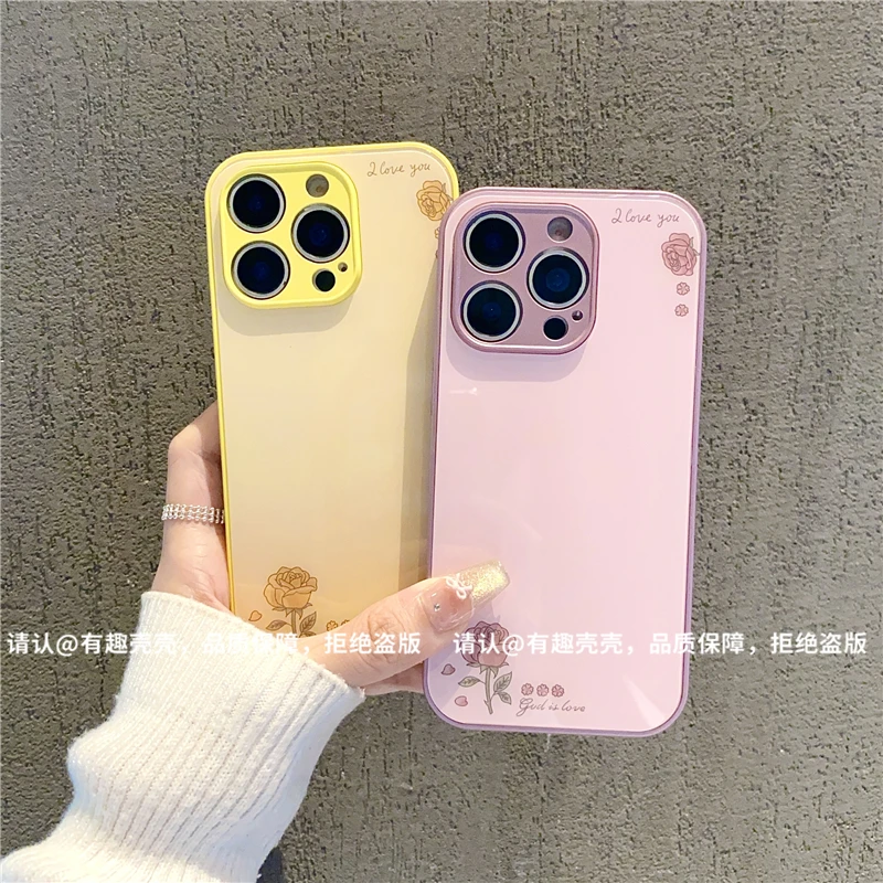 玻璃壳适用苹果16/iphone/华为荣耀/OPPO/VIVO/小米/手机壳爆款潮