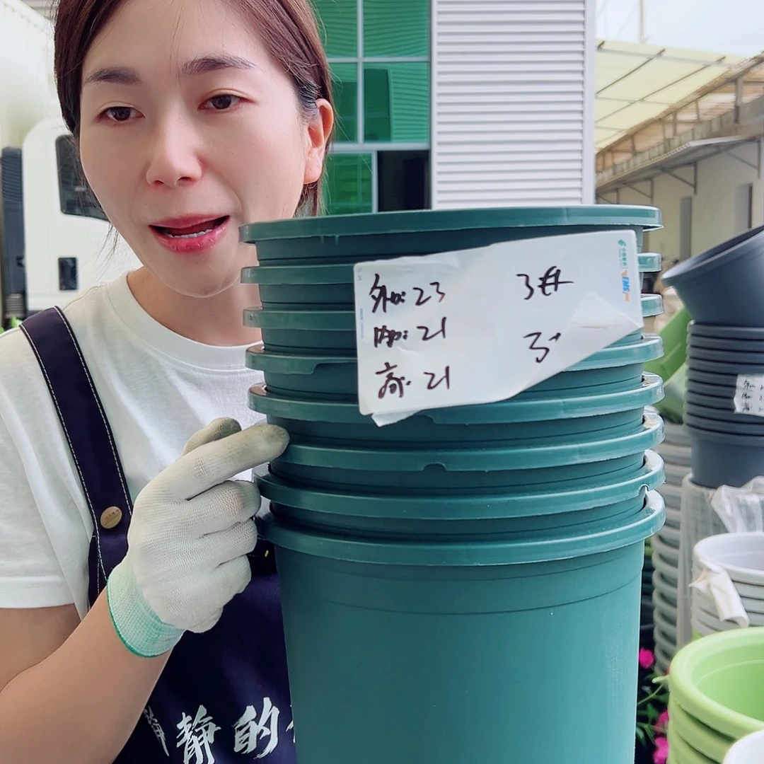 瑕疵加仑盆3#墨绿10个无托