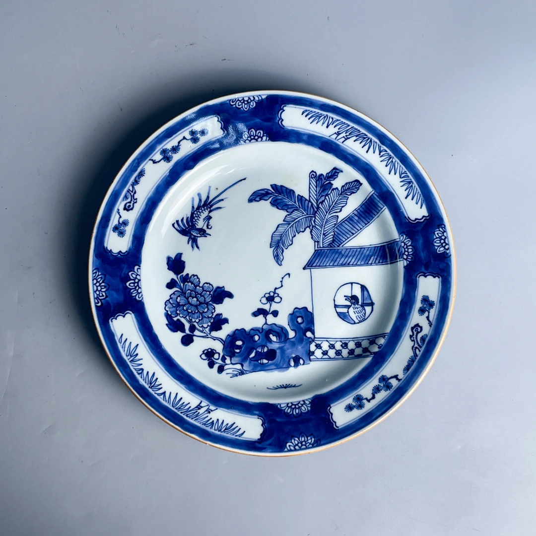 M25GO005789 - 清乾隆 青花花鸟纹赏盘