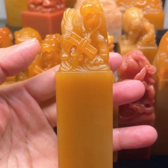 老挝石质地細膩光滑篆刻写字刀感十足