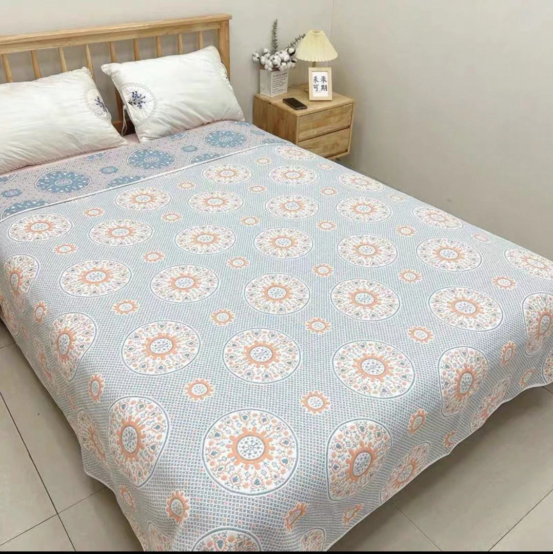 160×240尺寸单人纯棉纱布软席缩完水大约145×220