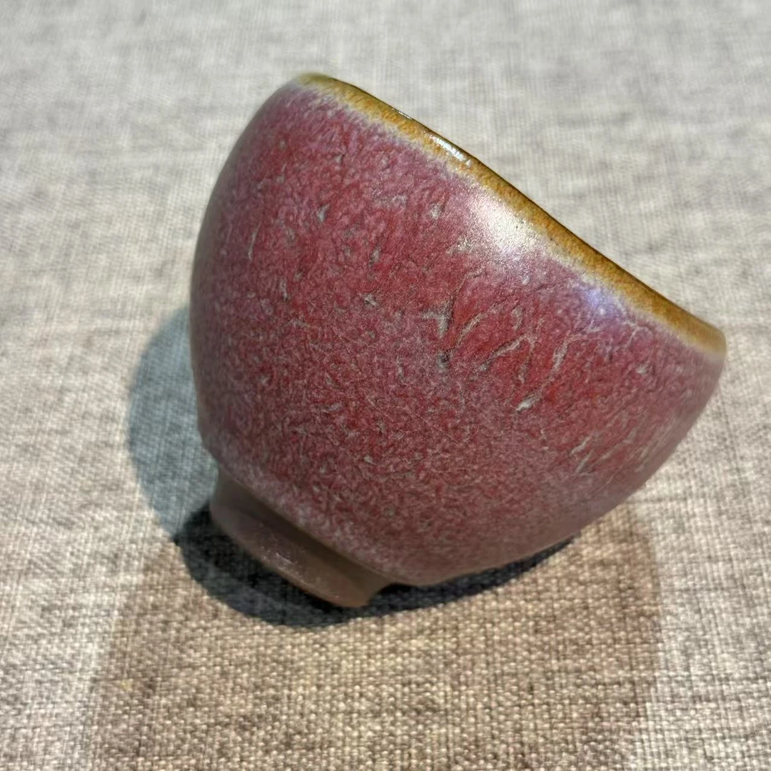 晏如堂纯手工铜釉铜红龙蛋杯冠军杯陶杯茶杯品茗杯茶具陶瓷主人杯