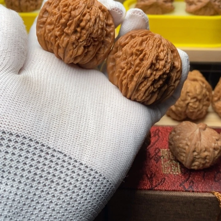 把件文玩核桃四座楼全品精品对油蜡皮45