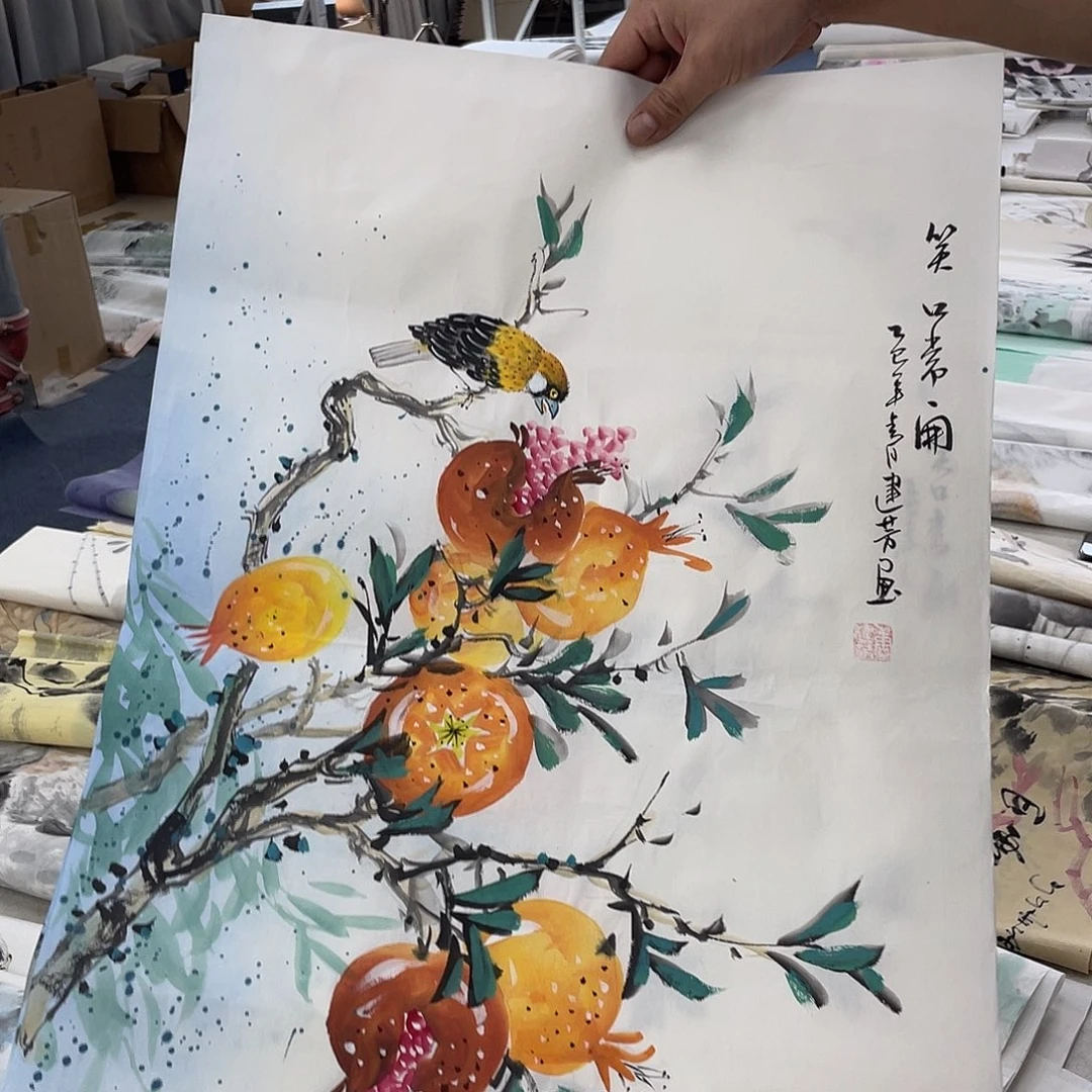 国画纯手工制作的一