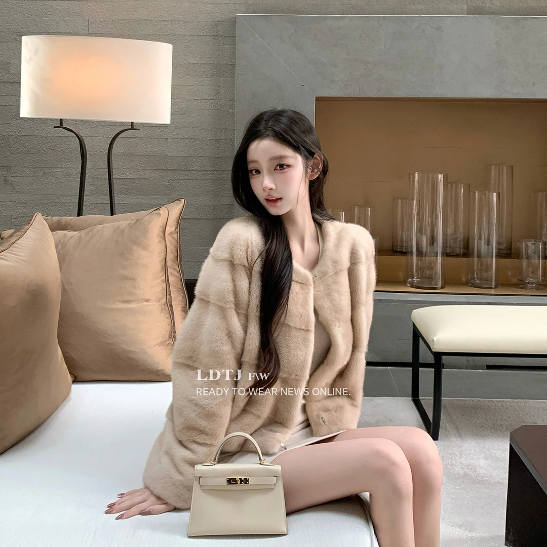 SD07 LDTJ高定【千金裘】丹麦进口稀有皇冠級嵿奢紫金短二水貂贵气