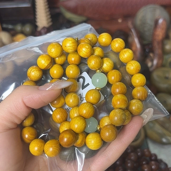 香榧木龙*黄金柚手串