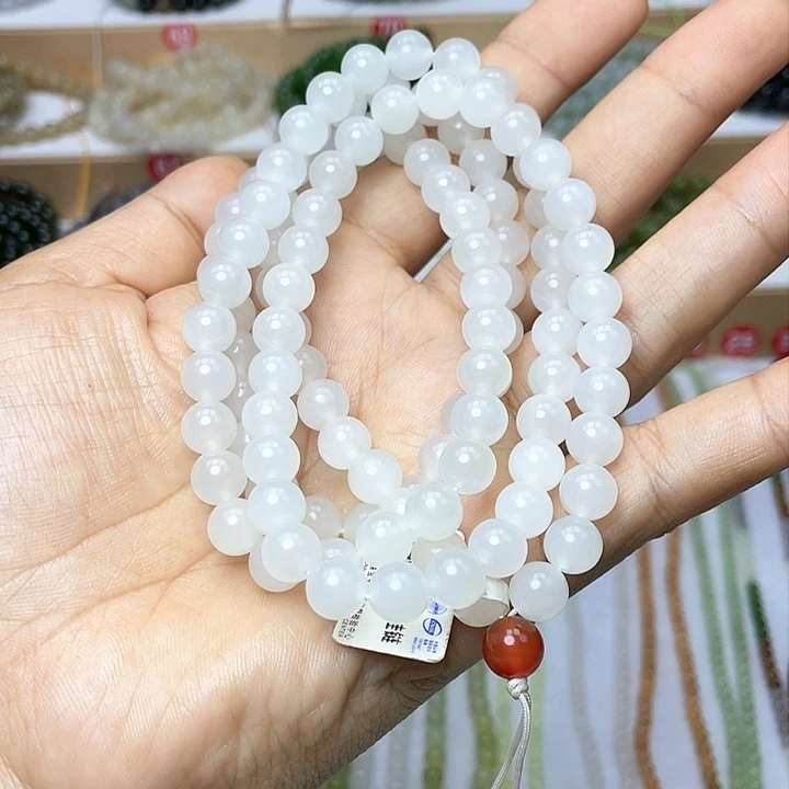 和田玉颈饰未镶嵌叁*叁8mm