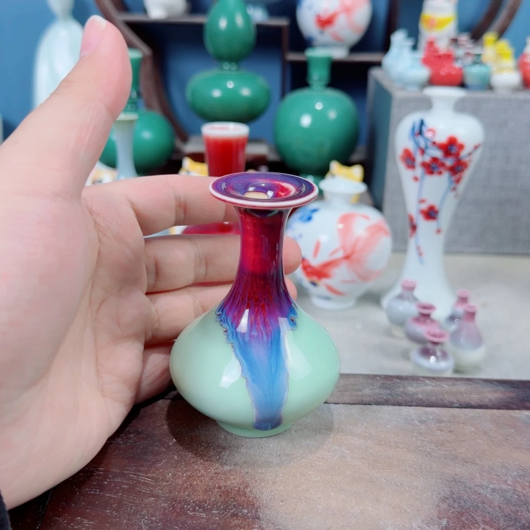 陶瓷手工小花器摆件