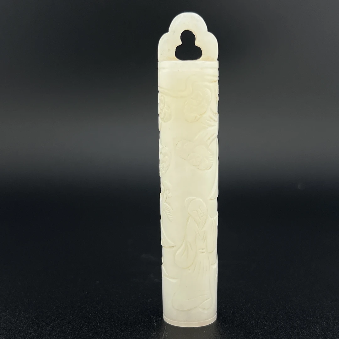 "民国和田玉翎管/ DL034929/ 古玩/收藏/德州文物"