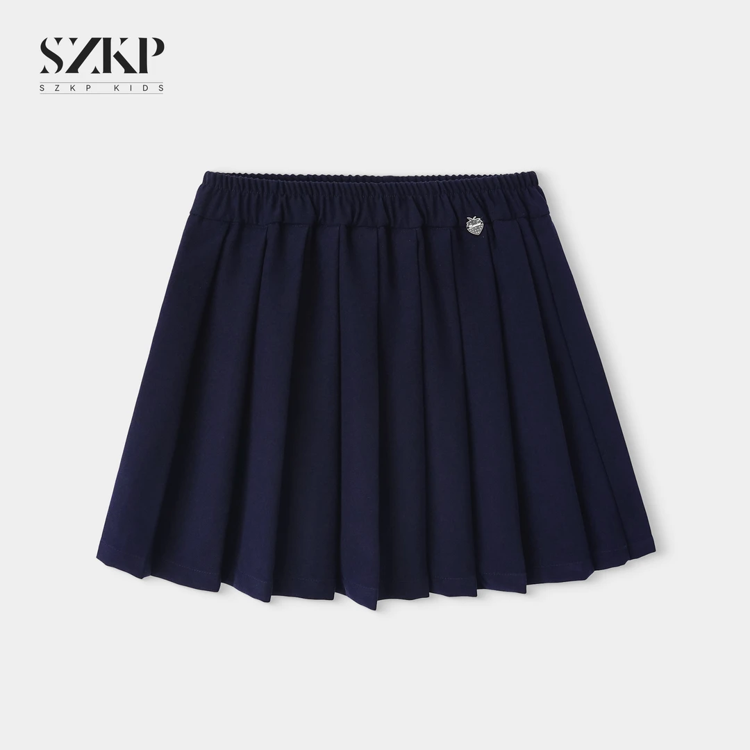 SZKP春季新款裙子女童装中大童儿童时尚潮款女孩百褶裙YNQC550286