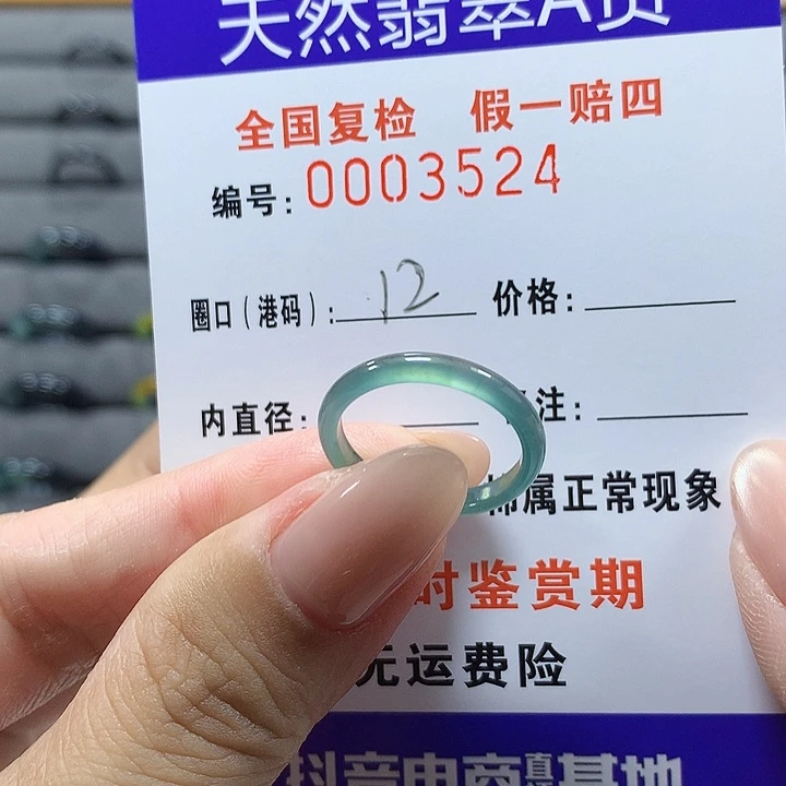 未镶嵌戒圈翡翠3524