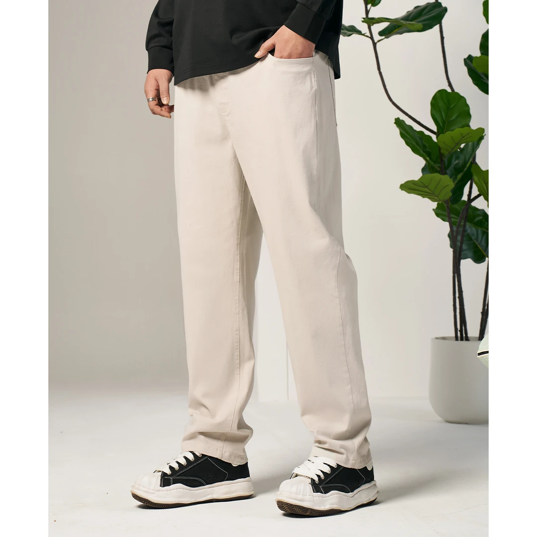 黑劲【垂坠显瘦直筒裤】森老板大码男胖子宽松显腿瘦春季裤子百搭裤