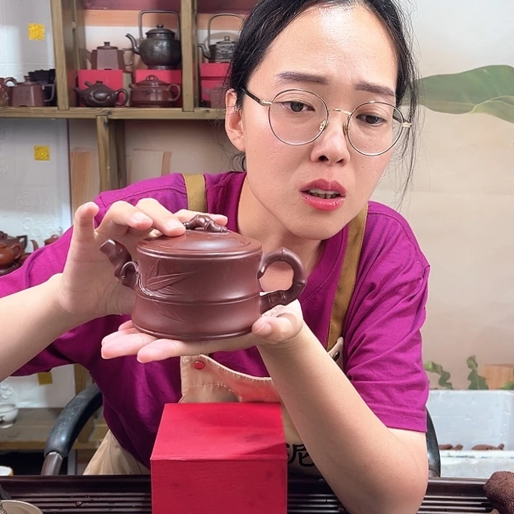 紫砂壶原矿龙血砂朱段