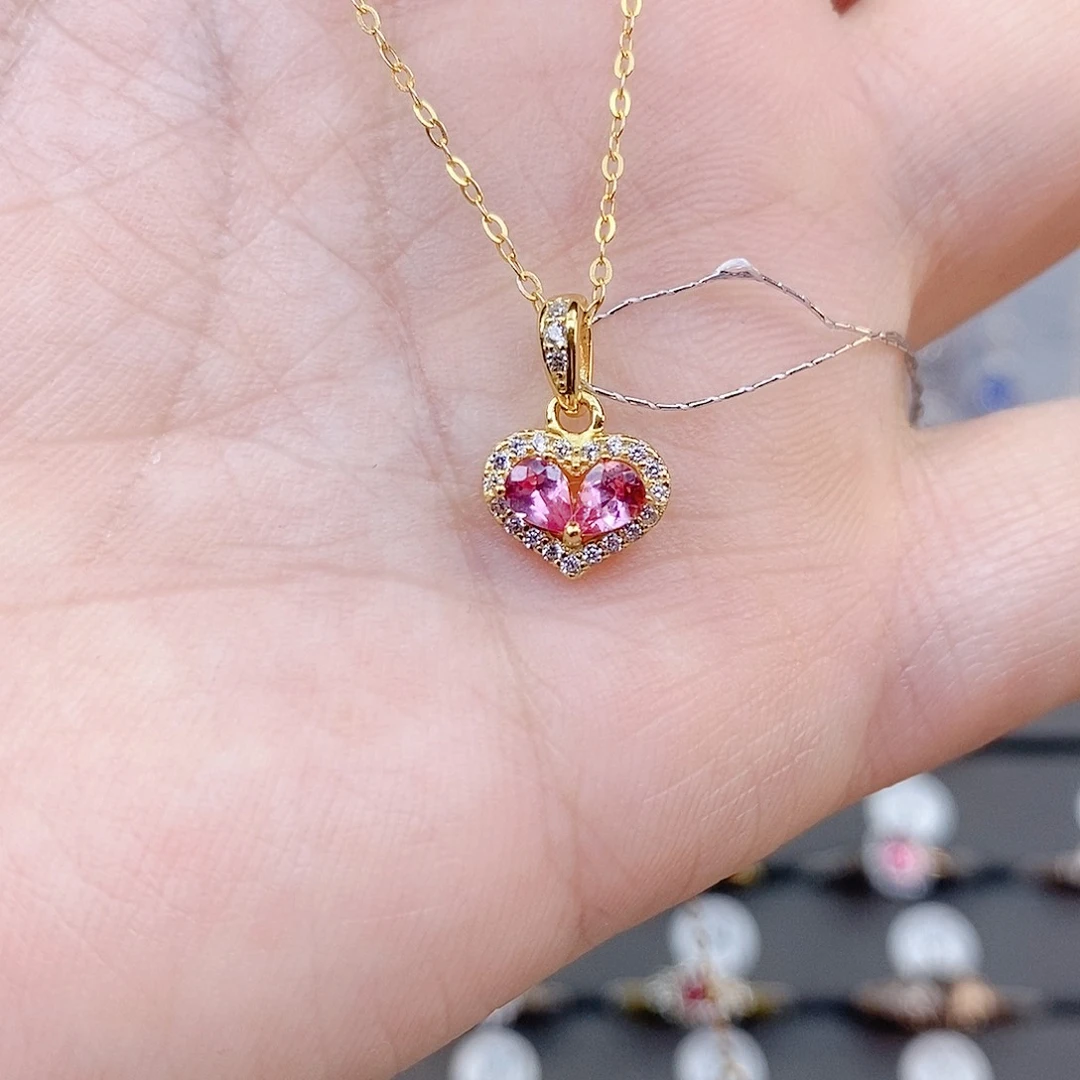 银S925镶嵌吊坠(赠链)尖晶石