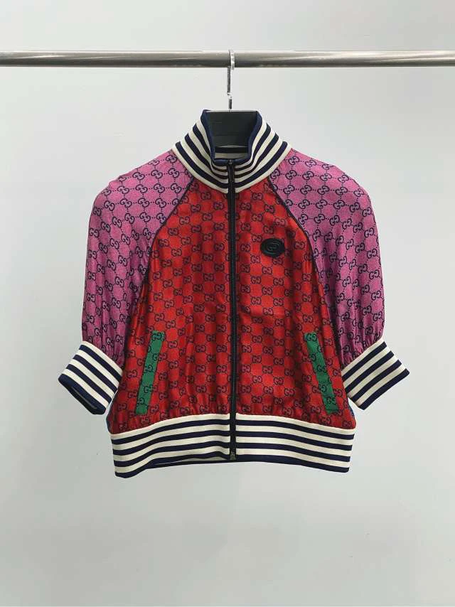 全新未使用 GUCCI/古驰 pp11843496 桑蚕丝短袖外套 s码
