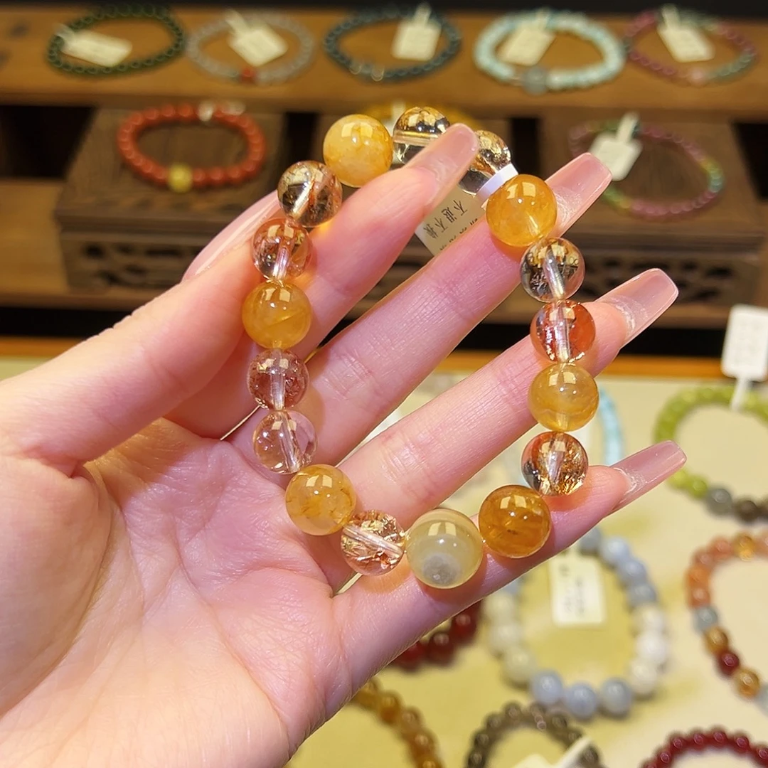 手串水晶银S925镀金镶嵌金2032