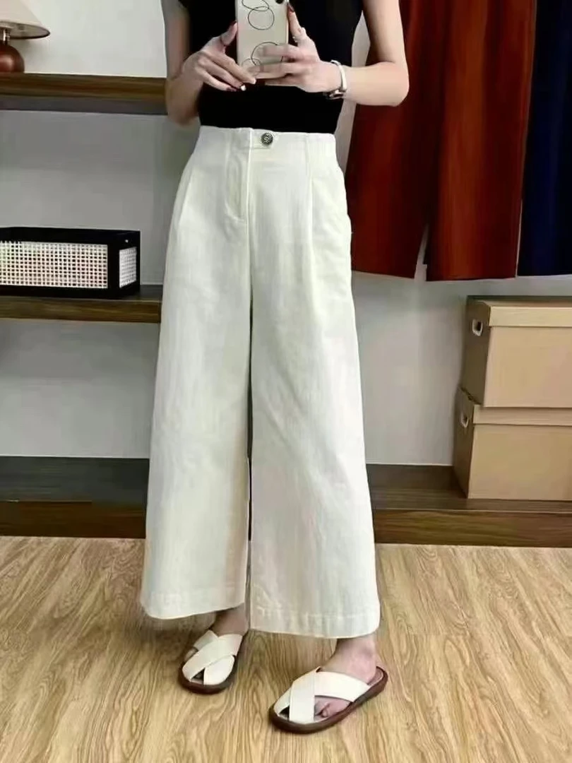 夏季新款九分直筒裤