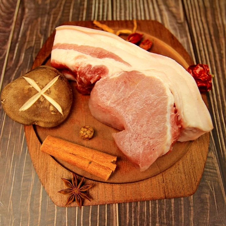 肉质鲜美的刺身级猪五花肉生煎清涮炒制真空袋装 无礼盒