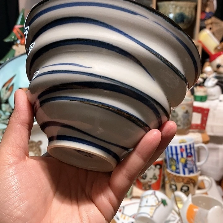 手绘手捏面碗作家器