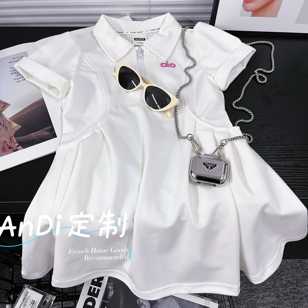 〖ANDI〗安迪订制中大童女童夏季POLO连衣裙4652
