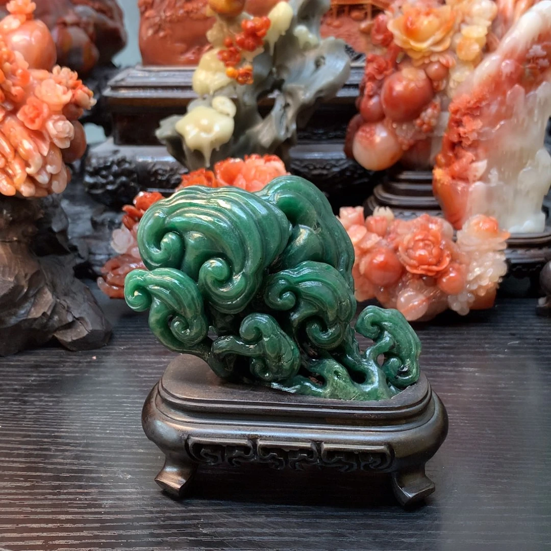四川石四川绿摆件