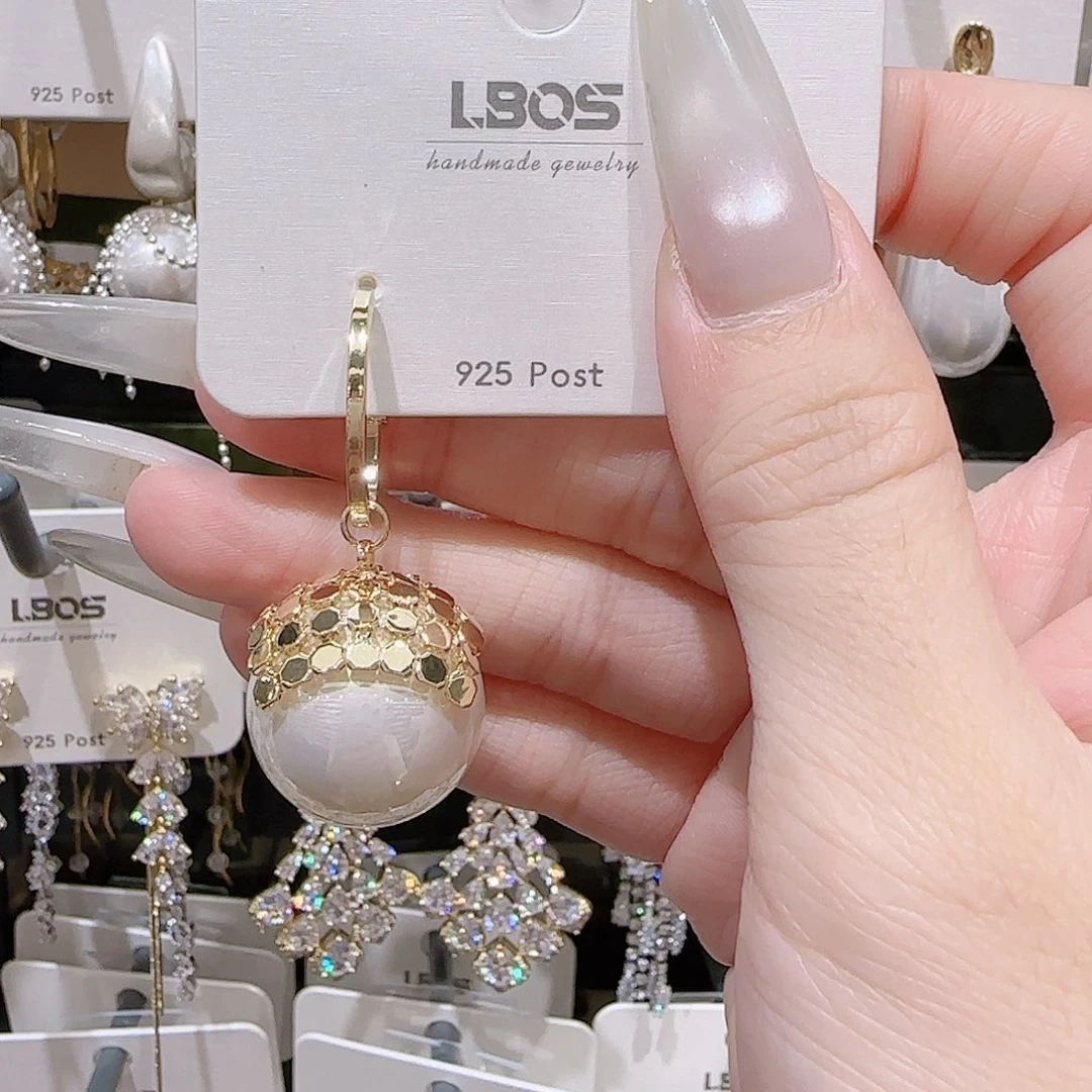 锆石铜合金925银耳环