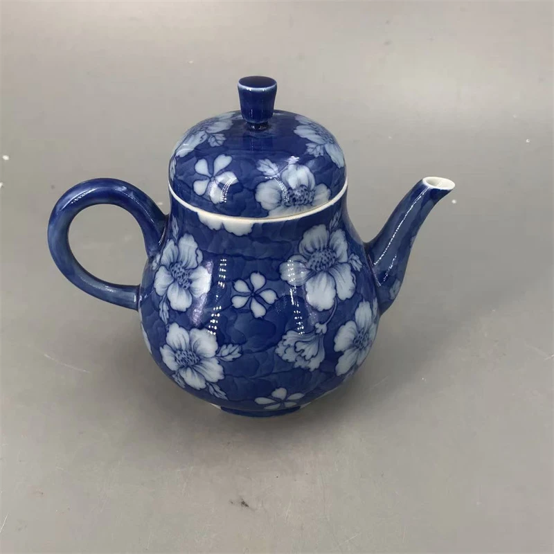 CL-C4861[学茶严选]天青蓝系列杜鹃花 梨壶