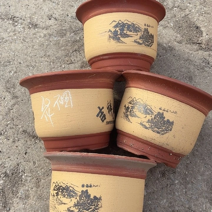 宜兴紫砂花盆，现货发