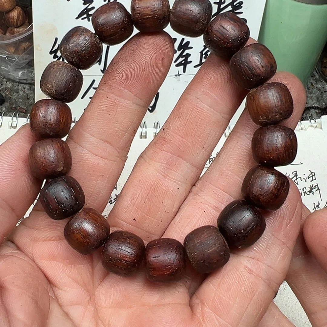 降真香手串/手链缅甸小叶降真香1.2老邢黄油熟结金丝密