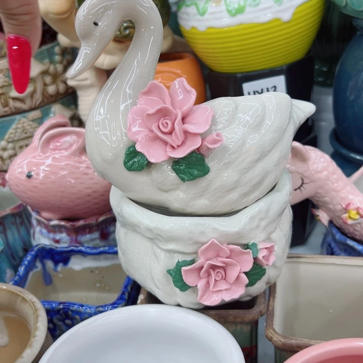 有孔，满10元发货多肉陶瓷花盆