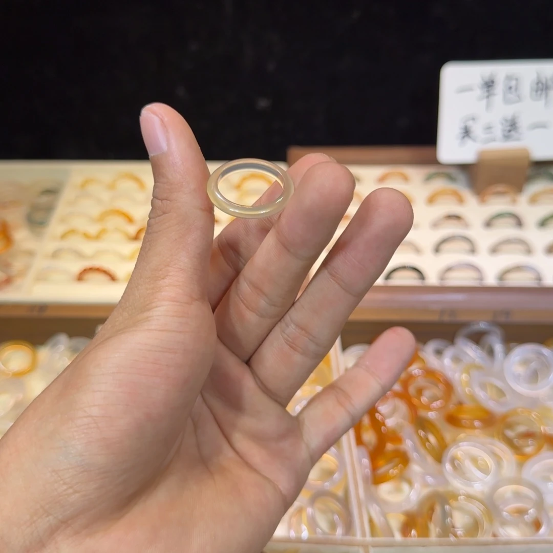 玛瑙/玉髓戒指未镶嵌41号18.0mm