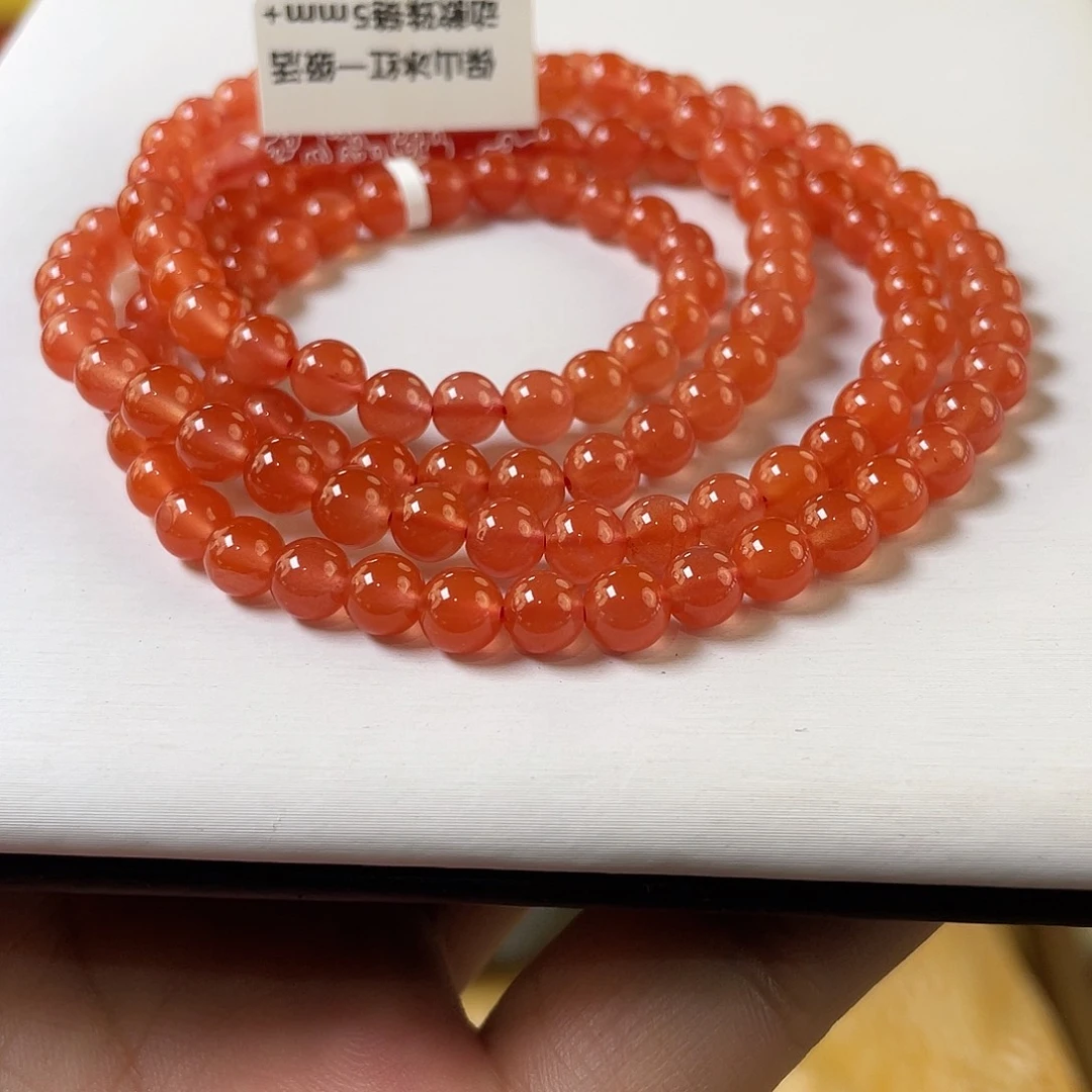 南红玛瑙未镶嵌手链5mm+