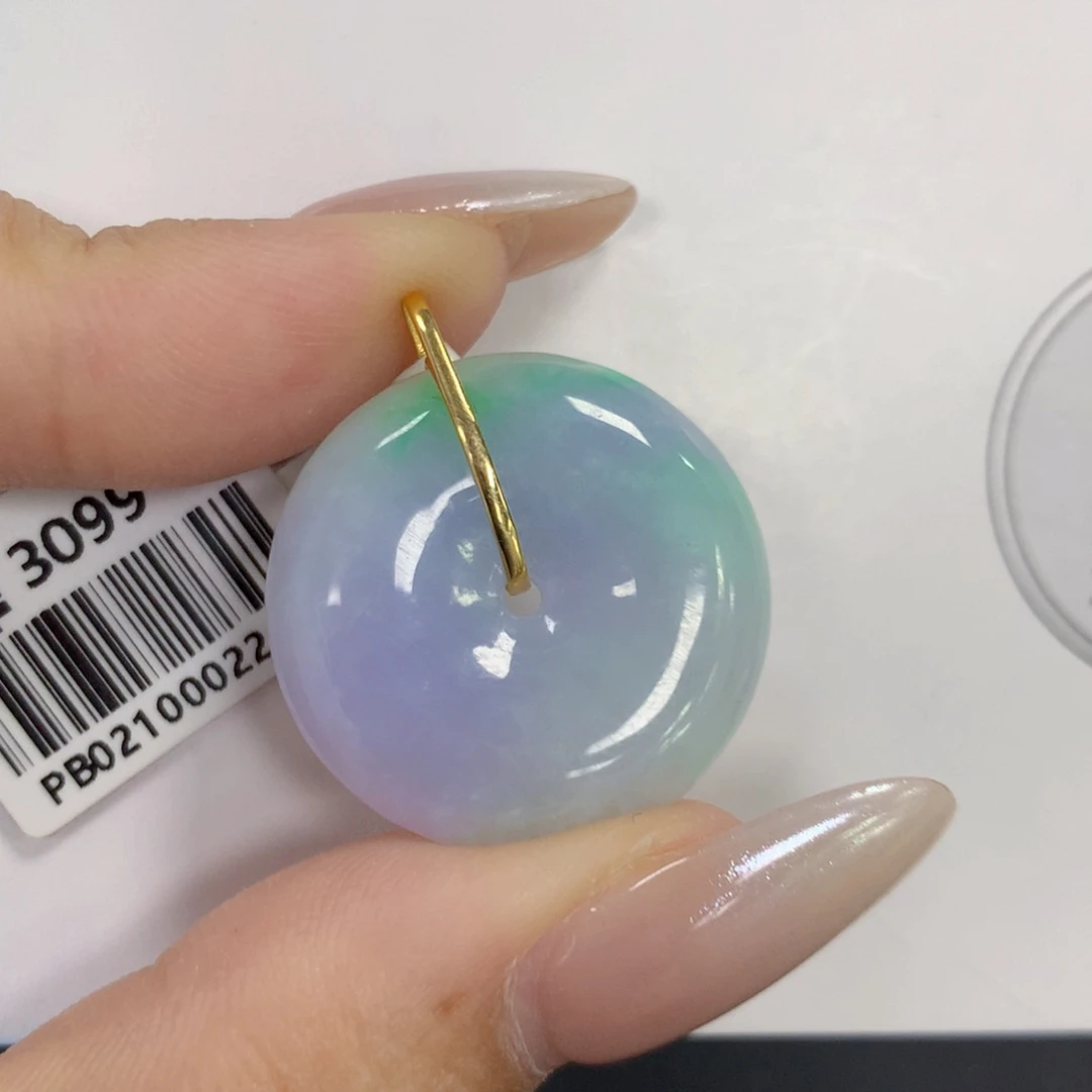 颈饰18K金镶嵌翡翠