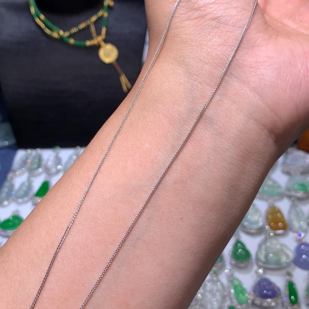 翡翠银S925镶嵌吊坠(不含链)