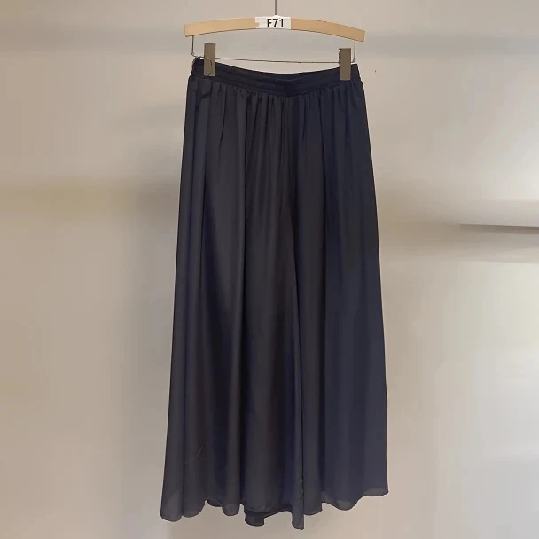 长裤阔腿裤薄款厚款通勤休闲裤高腰双层桑蚕丝国风民族风