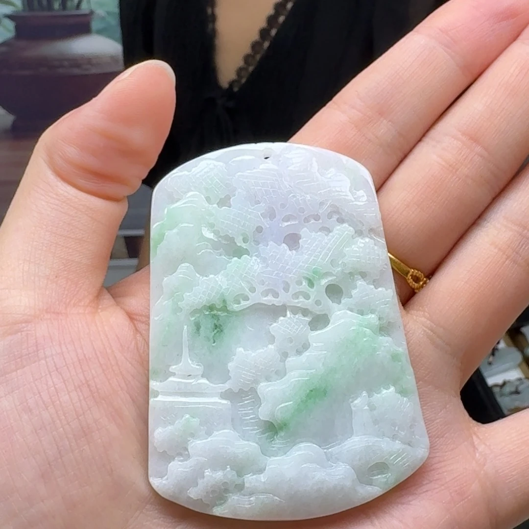 翡翠未镶嵌颈饰天然