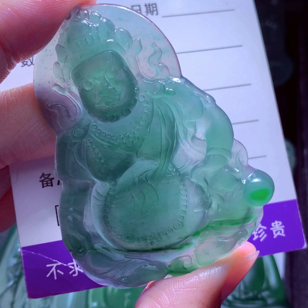飞***高未镶嵌定制翡翠天然缅料a货挂件1111