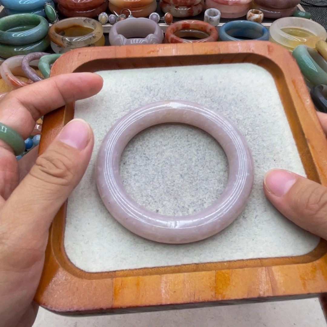 财***尖石英质玉未镶嵌圈口56/57/58