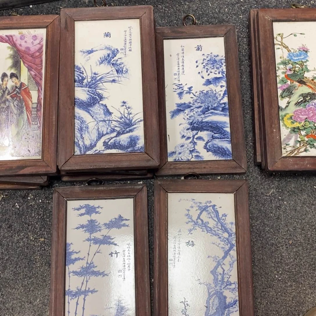 瓷片28*16*4景德镇瓷板画柴窑烧制