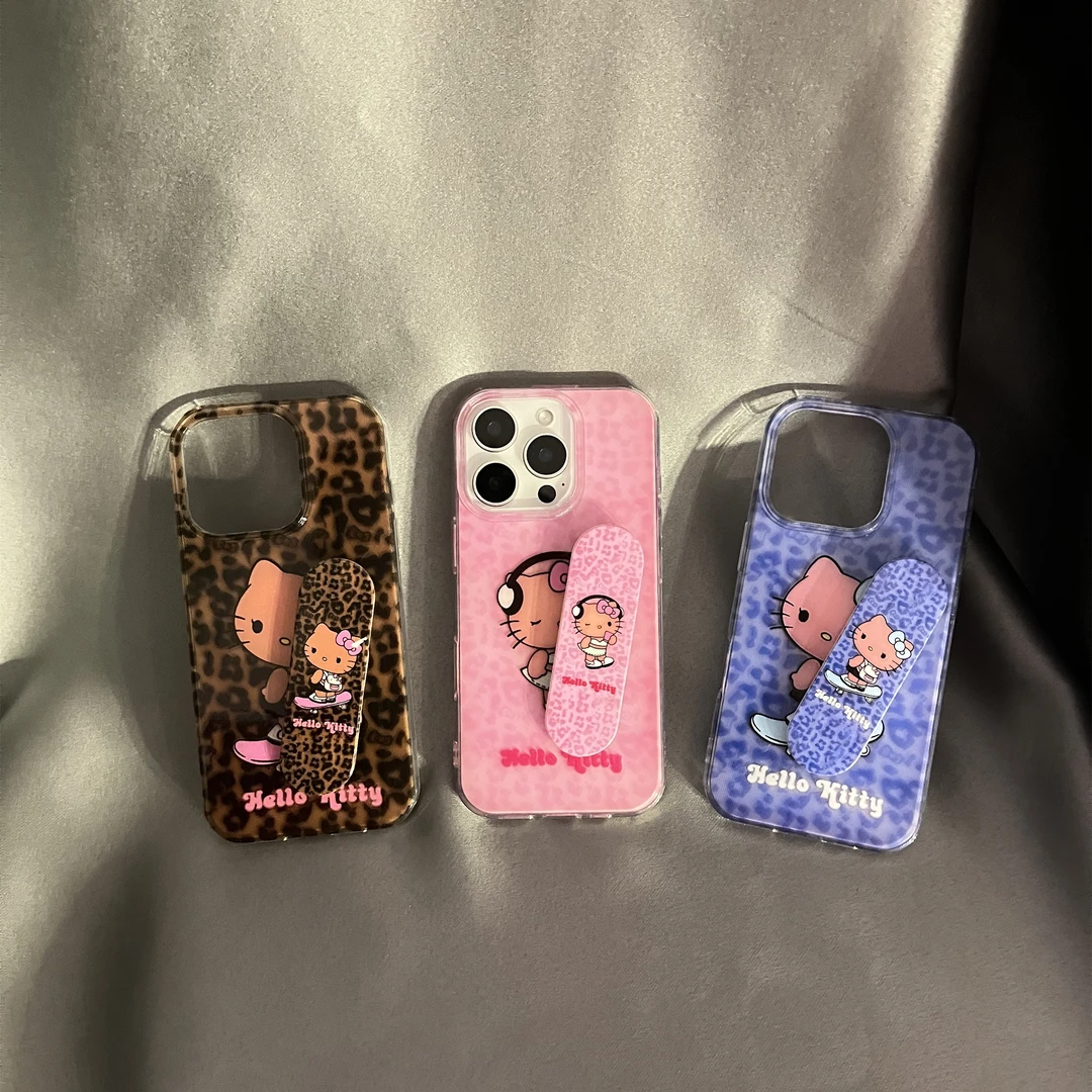 韩风豹纹猫咪创可贴适用苹果手机壳华为oppo荣耀vivo红米小米女软